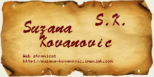Suzana Kovanović vizit kartica